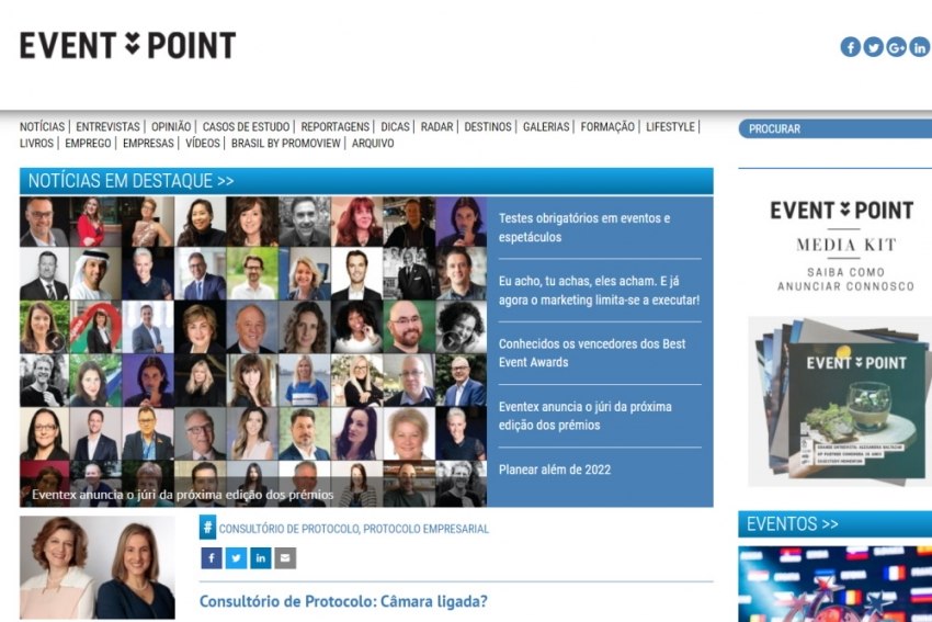 20 mais lidas no site da Event Point em 2021